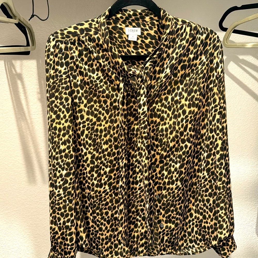 J crew leopard blouse